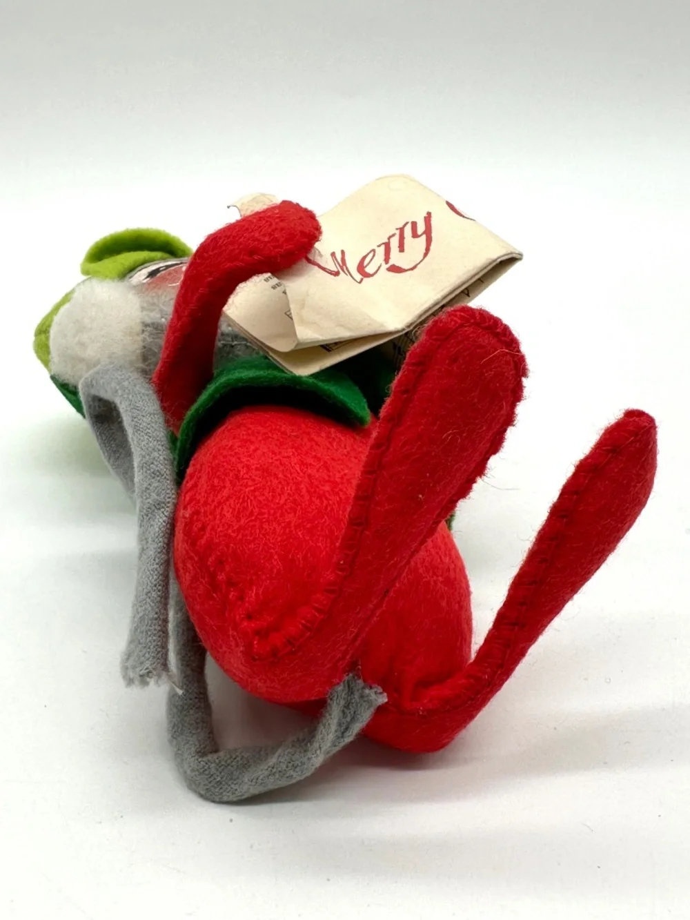 Vintage 1965 ANNALEE Doll MOUSE singing CHRISTMAS CAROLING Trapper Hat 6